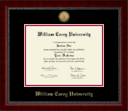 William Carey University Gold Engraved Medallion Diploma Frame in Sutton