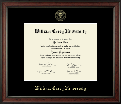 William Carey University diploma frame - Gold Embossed Diploma Frame in Studio