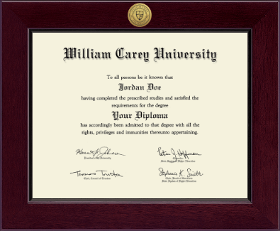 William Carey University diploma frame - Century Gold Engraved Diploma Frame in Cordova
