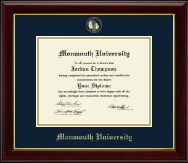 Monmouth University Gold Embossed Diploma Frame in Gallery