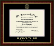 St. John's College-Annapolis diploma frame - Gold Embossed Diploma Frame in Murano