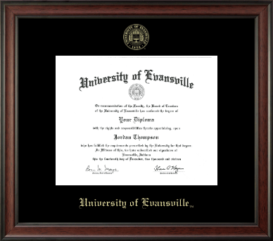 University of Evansville diploma frame - Gold Embossed Diploma Frame in Studio
