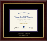 California Lutheran University diploma frame - Gold Embossed Diploma Frame in Gallery