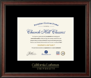 California Lutheran University Gold Embossed Diploma Frame in Studio