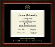 Rowan University diploma frame - Gold Embossed Diploma Frame in Murano