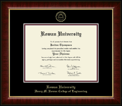 Rowan University diploma frame - Gold Embossed Diploma Frame in Murano