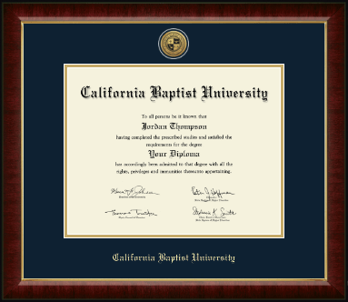 California Baptist University diploma frame - Gold Engraved Medallion Diploma Frame in Murano