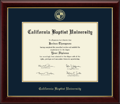 California Baptist University diploma frame - Gold Embossed Diploma Frame in Gallery