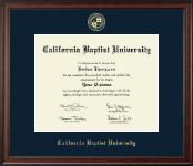 California Baptist University Gold Embossed Diploma Frame in Studio