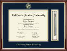 California Baptist University Tassel Edition Diploma Frame in Southport Gold