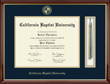 California Baptist University diploma frame - Tassel & Cord Diploma Frame in Southport Gold