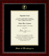 State of Washington Gold Embossed Certificate Frame in Sutton