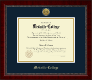 Medaille College Gold Engraved Medallion Diploma Frame in Sutton