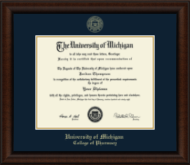 Gold Embossed Diploma Frame