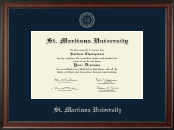 St. Martinus University diploma frame - Silver Embossed Diploma Frame in Studio