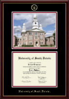 University of South Dakota Campus Scene Diploma Frame in Galleria
