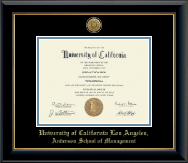University of California Los Angeles diploma frame - Gold Engraved Medallion Diploma Frame in Onyx Gold