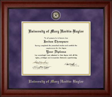 University of Mary Hardin-Baylor diploma frame - Masterpiece Medallion Diploma Frame in Cambridge