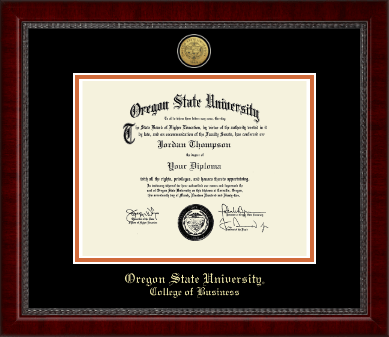 Oregon State University diploma frame - Gold Engraved Medallion Diploma Frame in Sutton
