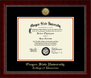 Oregon State University diploma frame - Gold Engraved Medallion Diploma Frame in Sutton