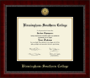 Birmingham-Southern College Gold Engraved Medallion Diploma Frame in Sutton