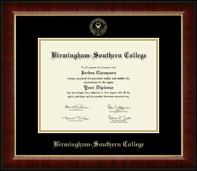 Birmingham-Southern College diploma frame - Gold Embossed Diploma Frame in Murano