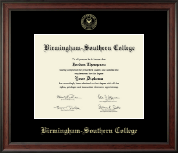 Birmingham-Southern College diploma frame - Gold Embossed Diploma Frame in Studio
