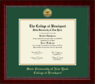 The State University of New York College at Brockport Gold Engraved Medallion Diploma Frame in Sutton