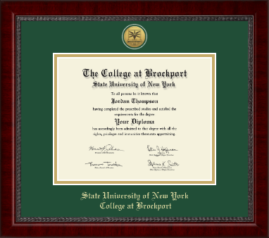 The State University of New York College at Brockport diploma frame - Gold Engraved Medallion Diploma Frame in Sutton