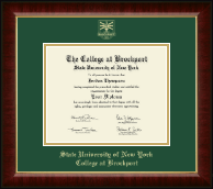 The State University of New York College at Brockport diploma frame - Gold Embossed Diploma Frame in Murano
