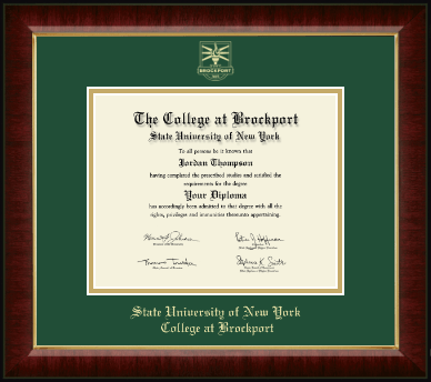 The State University of New York College at Brockport diploma frame - Gold Embossed Diploma Frame in Murano