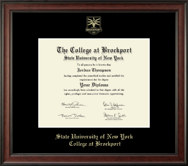 The State University of New York College at Brockport diploma frame - Gold Embossed Diploma Frame in Studio