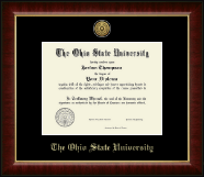 The Ohio State University diploma frame - Gold Engraved Medallion Diploma Frame in Murano