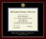 The University of Alabama Huntsville diploma frame - Gold Engraved Medallion Diploma Frame in Sutton