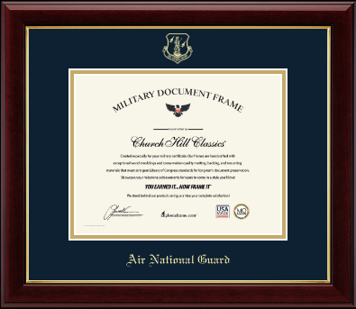 Air National Guard certificate frame - Gold Embossed Air National Guard Certificate Frame in Gallery