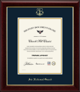 Air National Guard certificate frame - Gold Embossed Air National Guard Certificate Frame in Gallery