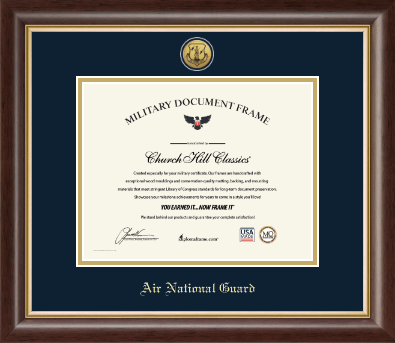 Air National Guard certificate frame - Gold Engraved Air National Guard Certificate Frame in Hampshire