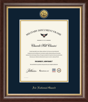 Air National Guard certificate frame - Gold Engraved Air National Guard Certificate Frame in Hampshire