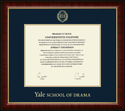 Yale University diploma frame - Gold Embossed Diploma Frame in Murano