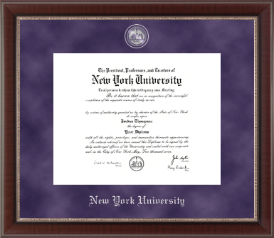 New York University diploma frame - Regal Diploma Frame in Chateau