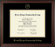 Front Range Community College Gold Embossed Diploma Frame in Studio
