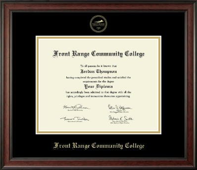 Front Range Community College diploma frame - Gold Embossed Diploma Frame in Studio