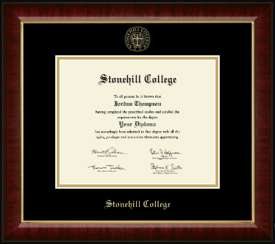 Stonehill College diploma frame - Gold Embossed Diploma Frame in Murano