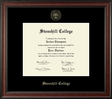 Stonehill College diploma frame - Gold Embossed Diploma Frame in Studio