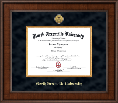 North Greenville University diploma frame - Presidential Gold Engraved Diploma Frame in Madison