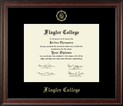 Flagler College diploma frame - Gold Embossed Diploma Frame in Studio