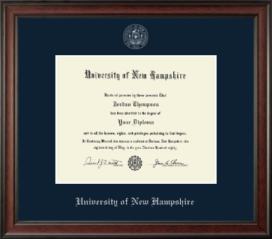University of New Hampshire at Manchester diploma frame - Silver Embossed Diploma Frame in Studio