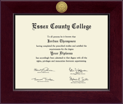 Essex County College diploma frame - Century Gold Engraved Diploma Frame in Cordova