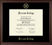 Ferrum College Gold Embossed Diploma Frame in Studio