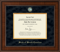 State of South Carolina Presidential Masterpiece Certificate Frame in Madison